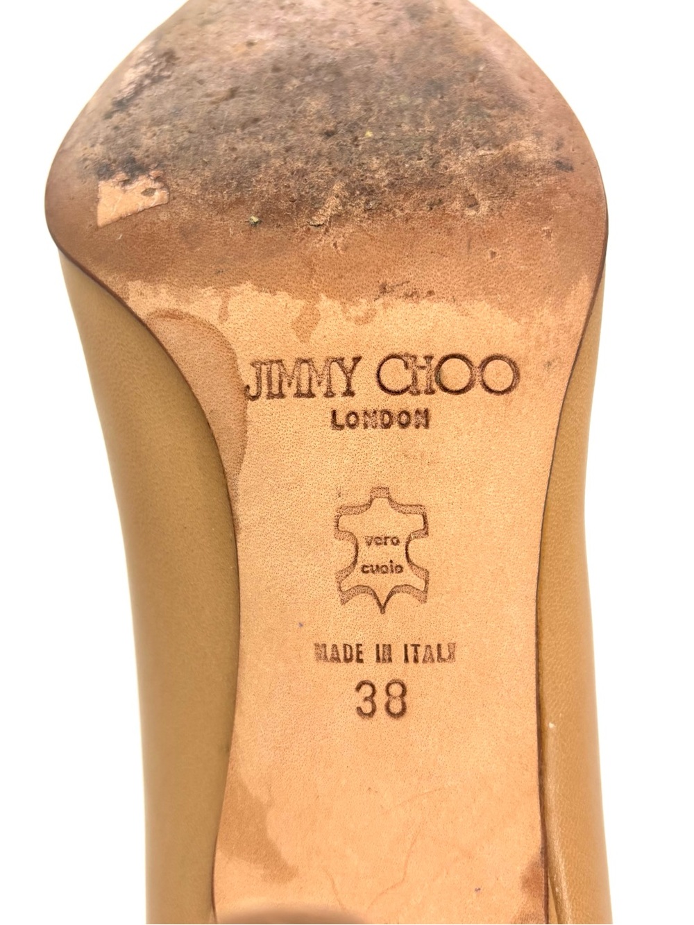 Jimmy Choo Retro Vintage Camel Knee High Back Heel Zip Up Pointed Toe Boots 38 - Picture 8 of 8